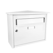 Buzon De Correo Nikita Acero Galvanizado Blanco 33x39x17 Cm Diseño Trampilla Antilluvia Resistente