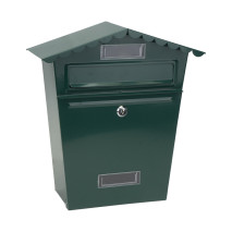 Buzon De Correo Frida Acero Galvanizado Verde 36x32x10 Cm Tejado Antilluvia, Ventana Visualizacion