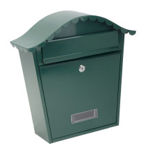 Buzon De Correo Tilda Acero Galvanizado Verde 37x36x13,5 Cm Tejadillo Antilluvia