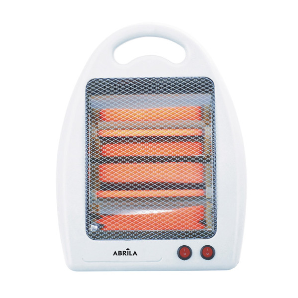 estufa Elect.de Cuarzo Igneo 800w Blanco 2potencias 2elementos Portatil C/asa Antivuelco 39,5x30x14,5 cm
