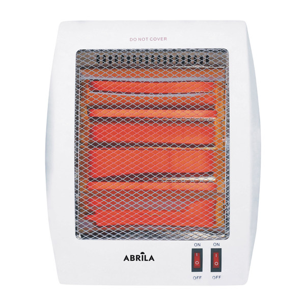 estufa Elect.de Cuarzo Igneo 800w Blanco 2pot Anti Vuelco,2elem,asa 35x29,5x14 Cm