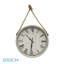 Reloj De Pared Zaman Blanco 50d C/cuerda  Agujas Espada