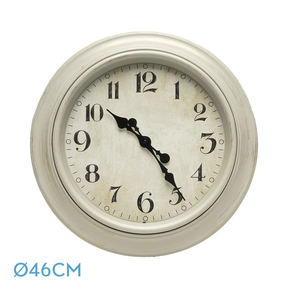 Reloj De Pared Lamba Blanco 46d Agujas Retro