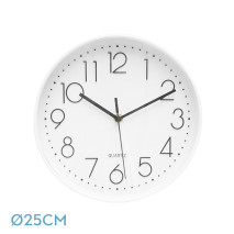 Reloj De Pared Minuto Blanco 25d Mov.continuo