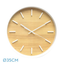 Reloj De Pared Mesoma Blanco-haya 35d Mov.continuo
