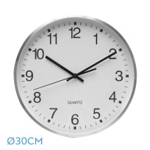 Reloj De Pared Team Aluminio-blanco 30d  Movimiento Continuo