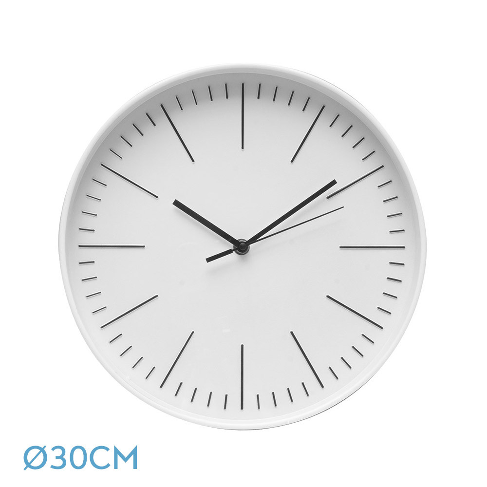 Reloj De Pared Hera Blanco 30d Movimiento Continuo
