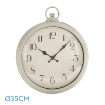 Reloj De Pared Epoca Blanco 41x35x5cm Mov.continuo