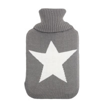 Bolsa Agua Caliente Mimo 1,7l Forro Bla/gris Estrella 20x32x4cm Flexible Agradable Al Tacto