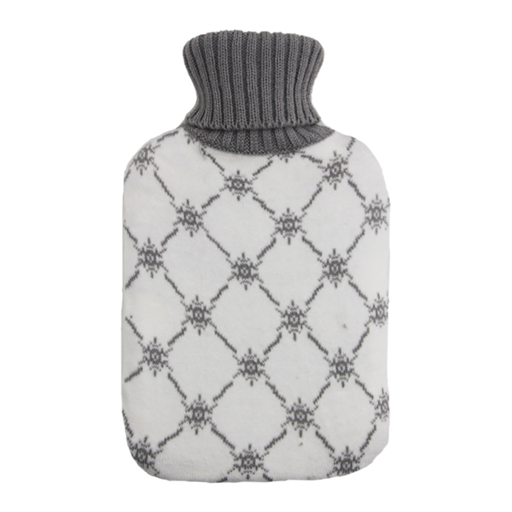 Bolsa Agua Caliente Mimo 1,7l Forro Bla/gris Copos 20x32x4 Cm Flexible Y Agradable Al Tacto