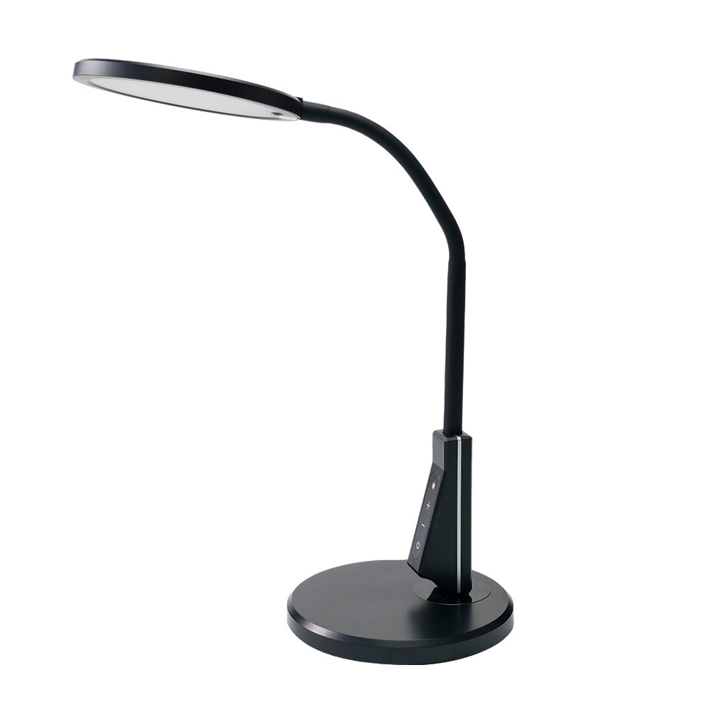 Flexo Pandeo 7w 3000-4500-6000k Negro 595lm Usb Tactil,memoria,int.regulable 62x17,5x17,5cm