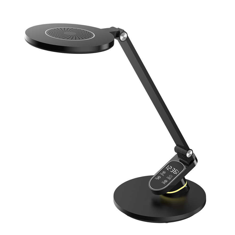 Flexo Hamlet Negro 10w 800lm 3000-4500-6000k Hora Reg.intensidad Aviso Descanso 44,3x19,1x28,3cm