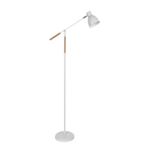 Pie De Salon Acople 1xe27 Blanco/haya Orientable 360º Articulable 137x25,5x55 Cm