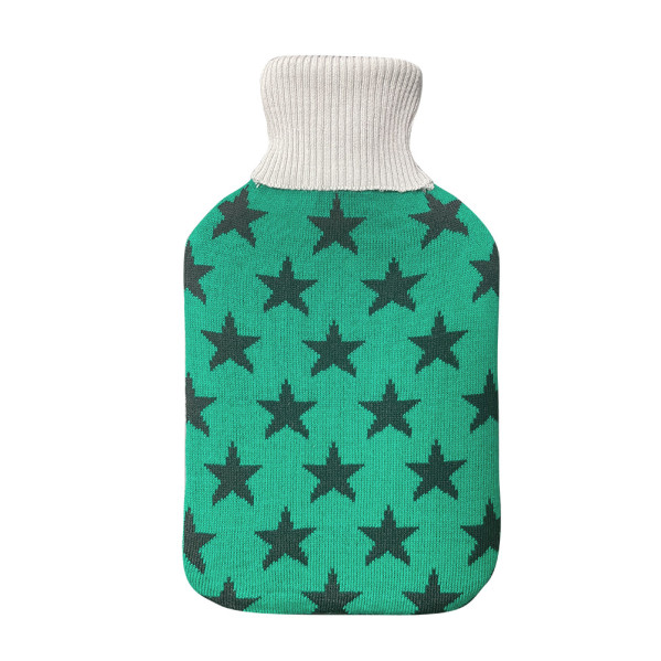 bolsa Agua Caliente Mimo 1,7l Forro Verde Estrellas 20x32x4 Cm Flexible Y Agradable Al Tacto