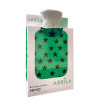 Bolsa Agua Caliente Mimo 1,7l Forro Verde Estrellas 20x32x4 Cm Flexible Y Agradable Al Tacto