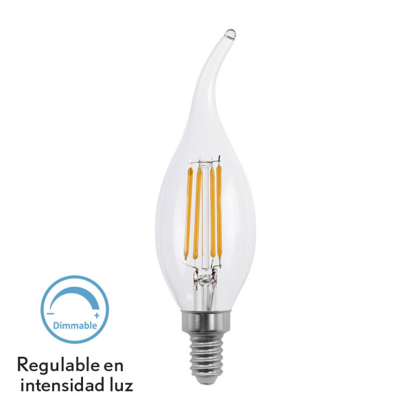 bombilla Filamento Bohemia Clara 4w Regulable E14 400lm 11,5x3,5d 2700k
