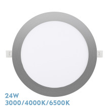 Downlight Empotrar Silex 24w 3000-4000-6500k Niquel 2160lm Redondo 22,5d Corte 20d