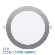 Downlight Empotrar Silex 12w 3000-4000-6500k Niquel 1080lm Redondo 17d Corte 15d