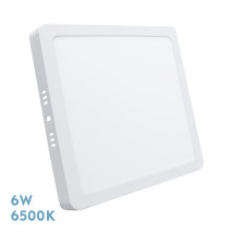 Downlight Superficie Cuadrado Selenita 6w 6500k Blanco 540 Lm 2,8x12x12 Cm