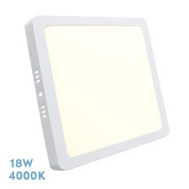 Downlight Superficie Cuadrado Selenita 18w 4000k Blanco 1620 Lm 2,8x22,5x22,5 Cm