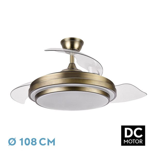 VENTILADOR DC IBE 72W 6117LM CUERO 4A