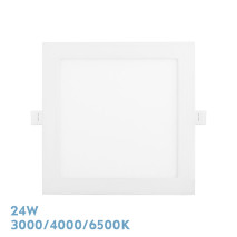 Downlight Empotrar Abaco 24w 3000-4000-6500k Blanco 2160lm Cuadrado 1,3x22,5x22,5cm Corte 20d