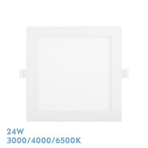 Downlight Empotrar Abaco 24w 3000-4000-6500k Blanco 2160lm Cuadrado 1,3x22,5x22,5cm Corte 20d