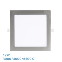 Downlight Empotrar Abaco 12w 3000-4000-6500k Niquel 1080lm Cuadrado 1,3x17x17cm Corte 15d