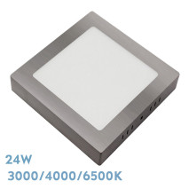 Downlight Superf.gabro 24w 3000k-4000k-6500k Niquel 2160lm 3,5x29x29 Cm