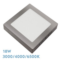 Downlight Superf.gabro 18w 3000k-4000k-6500k Niquel 1620lm 3,5x22x22 Cm