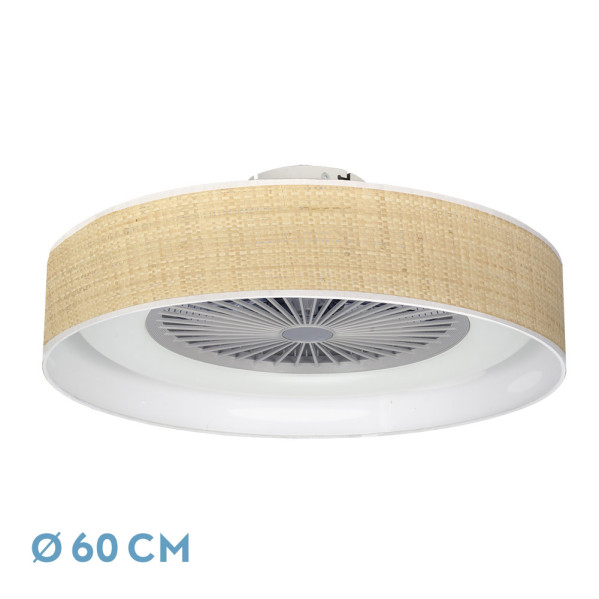 ventilador Jerte 72w Natural 5asp. 60d 3000-4000-6000k 8000lm Remoto,memoria,reg.int,temporizador