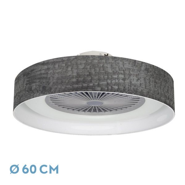 ventilador Jerte 72w Madera Negra 60d 3000-4000-6000k 5asp 8000lm Remoto,memoria,regulable Intensidad,temporizador