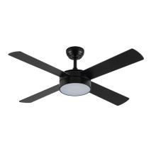 Ventilador Dc Nevery 26w Negro 4aspas Negro/roble 122d 2950lm 3000-4000-6000k Remoto-temporizador-memoria 24