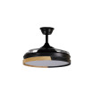Ventilador Dc Emperador 72w Negrohaya 3aspas Desplegables 108d 7200lm 3000-4000-6000k Remoto Memoria Temporizador