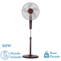 Ventilador De Pie Rayo Burdeos/ng.3 Vel.60w.5 Asp 43d C/ Remoto Y Temporizador 0,5h-7,5h