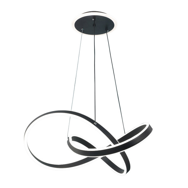 Colgante Nantes Negro 120w 3000-4000-6000k Regx60x 60cm 9600lm C/remoto Y Reg.intensidad