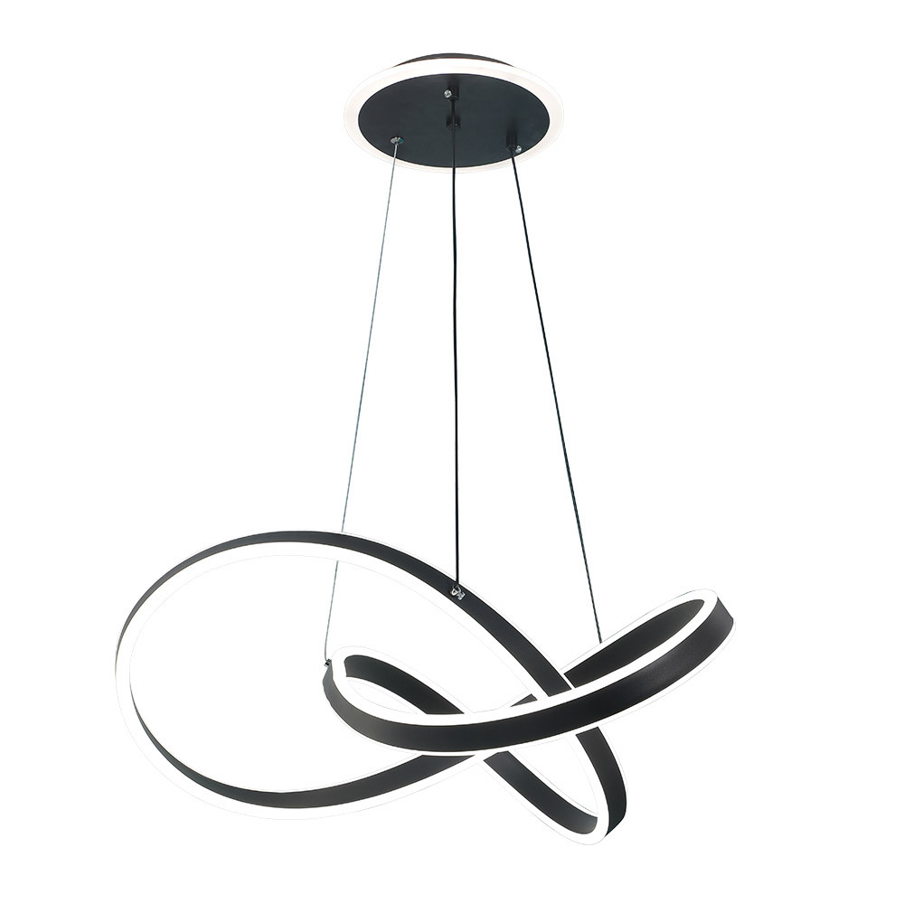 Colgante Nantes Negro 120w 3000-4000-6000k Regx60x 60cm 9600lm C/remoto Y Reg.intensidad