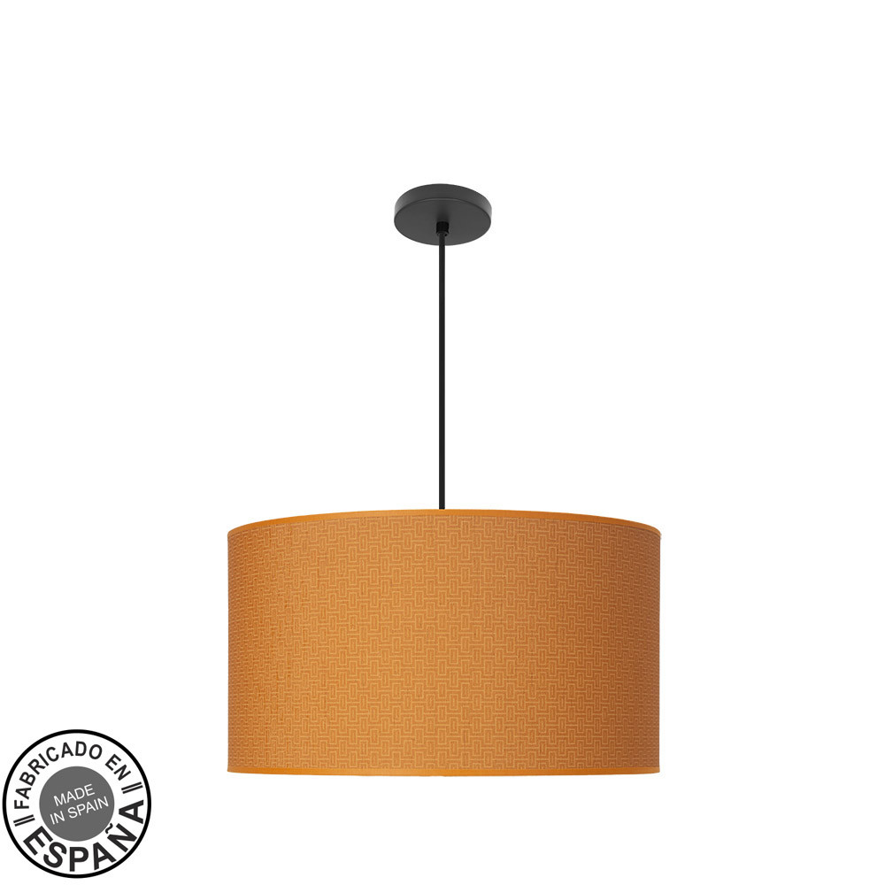 Colgante Moda 3xe27 Negro/naranja Regx50x50 Cm C/difusor