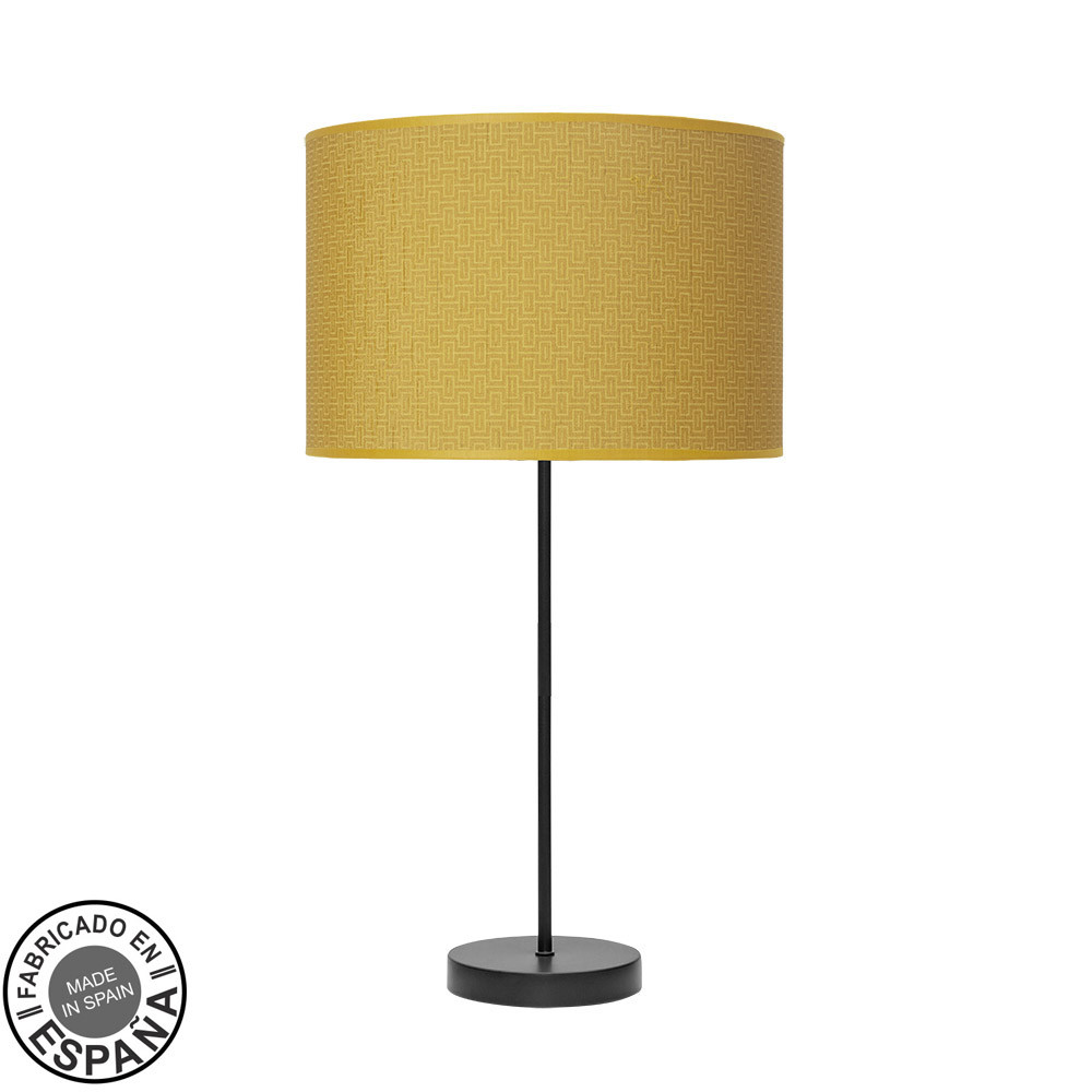 Sobremesa Alto Moda 1xe27 Negro/amarillo 63x30x30