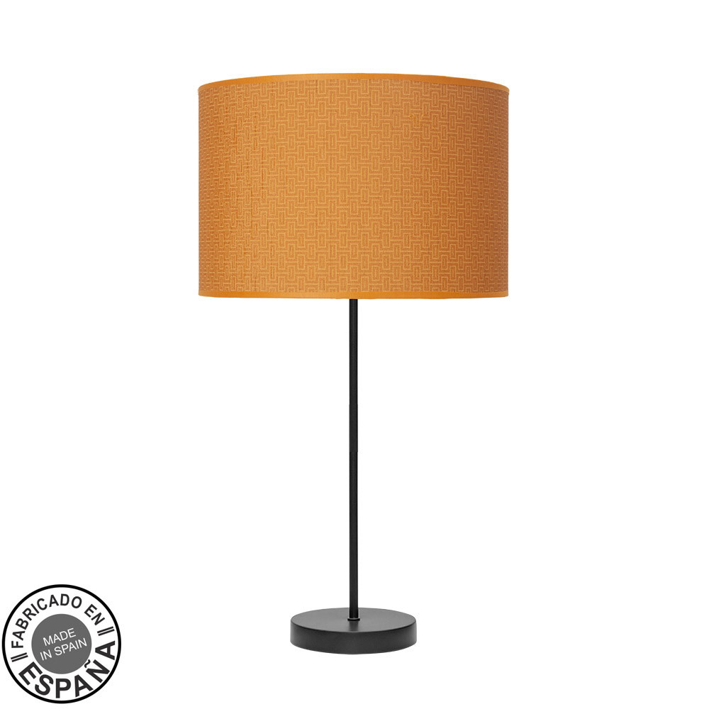 Sobremesa Alto Moda 1xe27 Negro/naranja 63x30x30cm