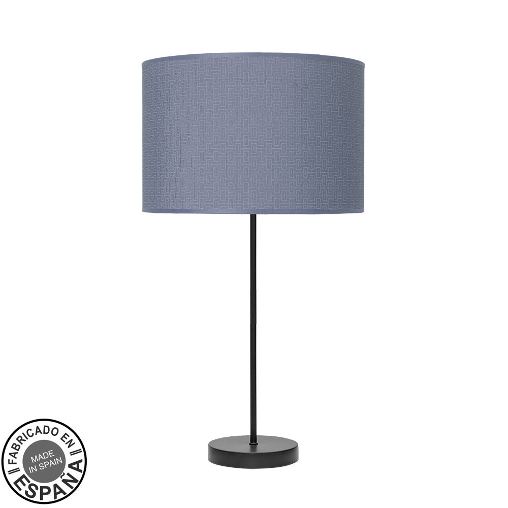 Sobremesa Alto Moda 1xe27 Negro/azul 63x30x30cm