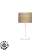 Sobremesa Moda 1xe14 Blanco/cañizo Claro 42x17x17Cm