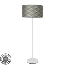 Pie Salon Moda 1xe27 Blanco/tetris Gris 163x40x40c