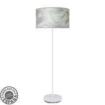 Pie Salon Moda 1xe27 Blanco/ola Gris 163x40x40cm