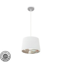 Colgante 30d Tunez 1xe27 Blanco/blanco-estampado