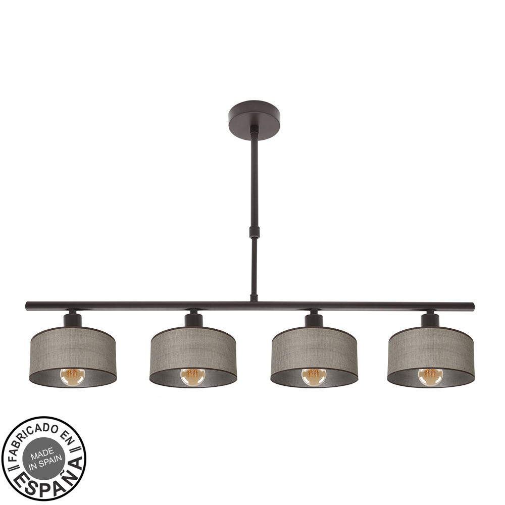 Lampara Gilda 4xe14 Marron Regx76x14 Cm
