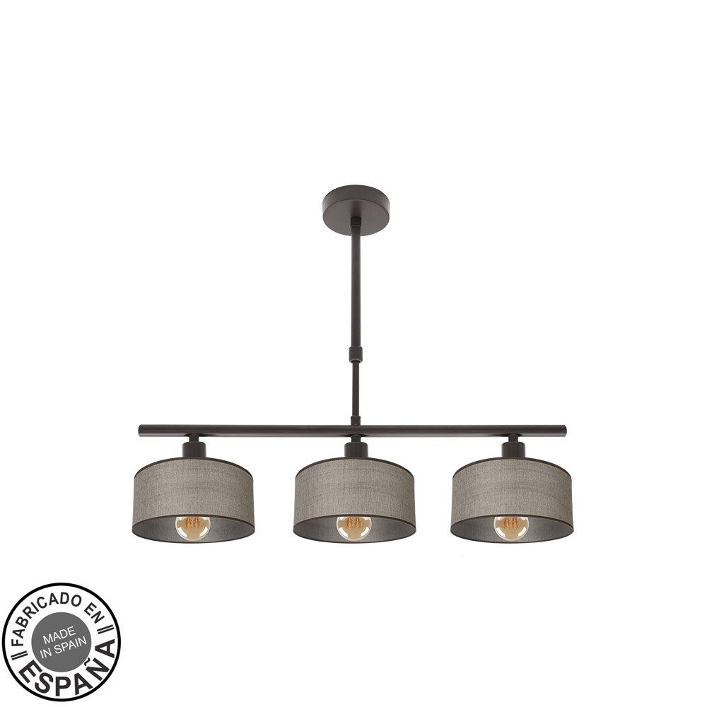 Lampara Gilda 3xe14 Marron Regx55x14 Cm