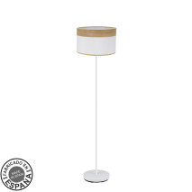 Pie Salon Cloe 1xe27 Blanco/blanca-madera Clara 162x40x40 cm