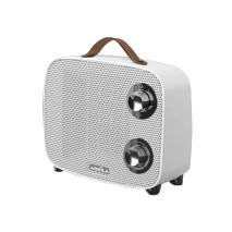 Termoventilador Ceramico Ptc Corcega 1500w Blanco/cromo 3funciones Corte Termico seg.antivuelco 21x23x13,6 Cm