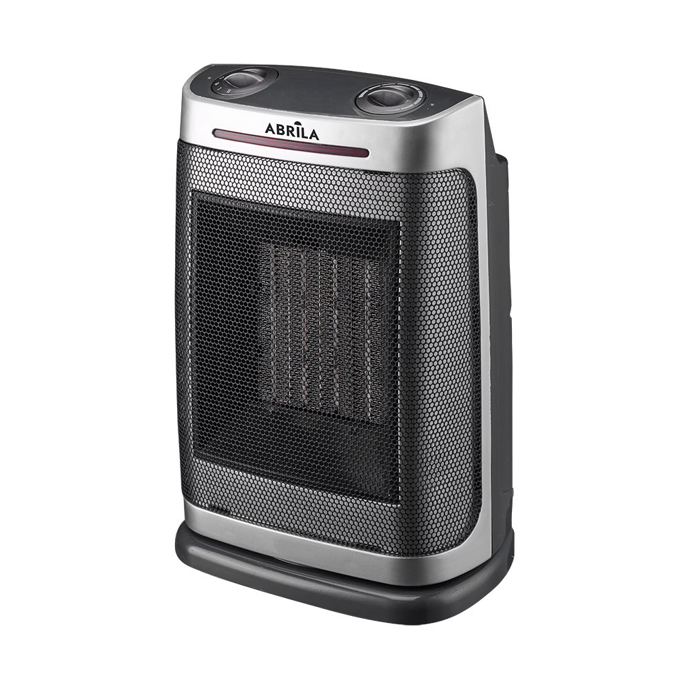 Termoventilador Ceramico PTC Fogon 1500w Plata 2potencias 3funciones Termost. Regu. Seguridad, Antivuelco 29x19x14,5cm